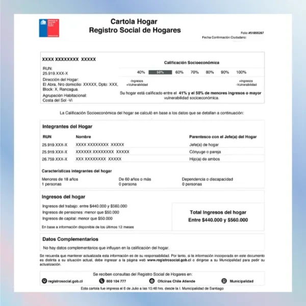 Asesoría registro social de hogares